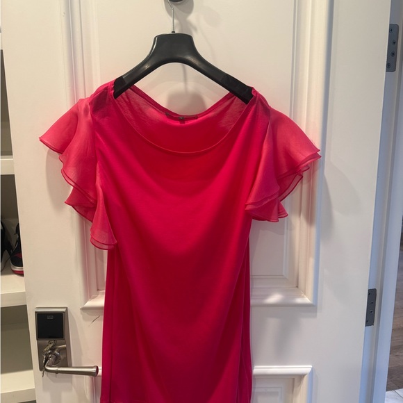 Gucci Vibrant Pink Flutter Sleeve Blouse